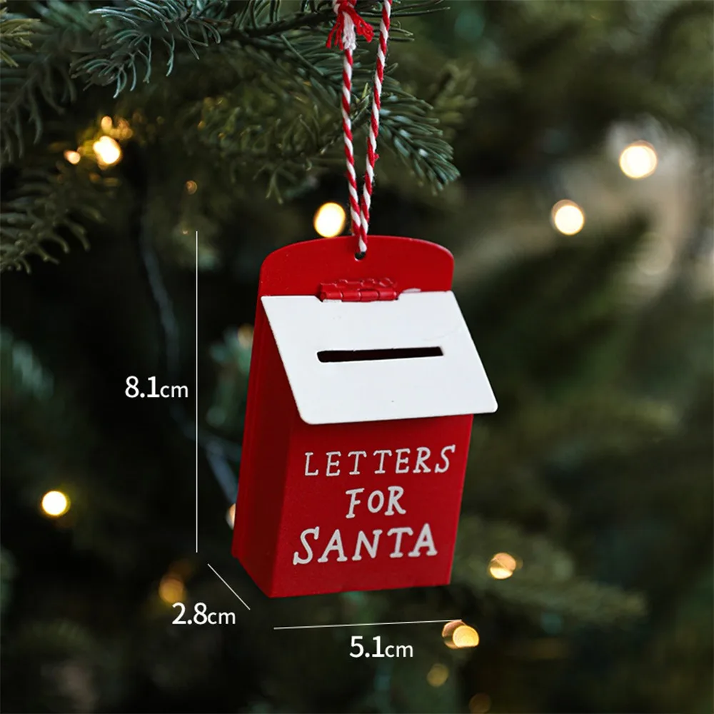 Santa Clasu Christmas Hanging Decoration Mailbox Pendant Xmas Ornament Pendant Creative Cute Christmas Tree Ornament
