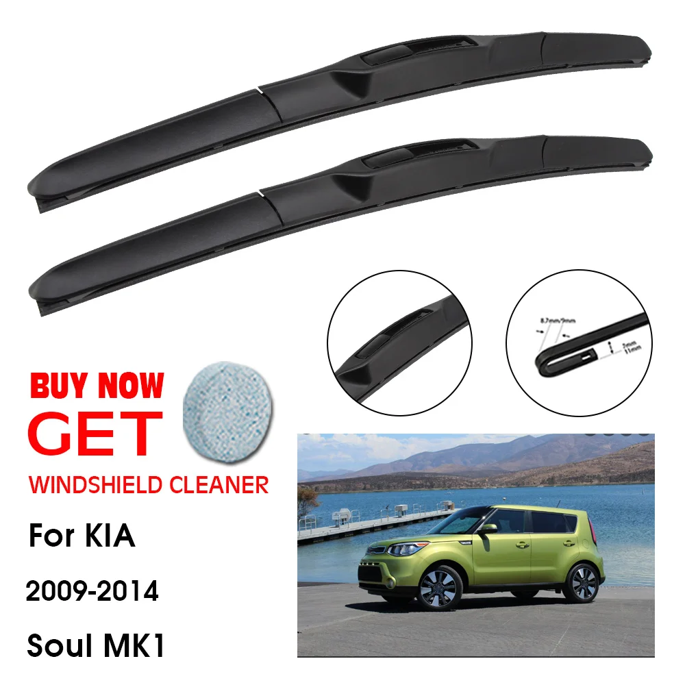 

Car Wiper For KIA Soul MK1 24"+20" 2009-2014 Front Window Washer Windscreen Windshield Wipers Blades Accessories