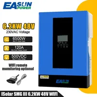 EASUN POWER Hybrid Inverter 6.2KW 48V Pure Sine Wave Inverter 80A MPPT Solar Charge Controller for PV Solar Panel Solar Invertor