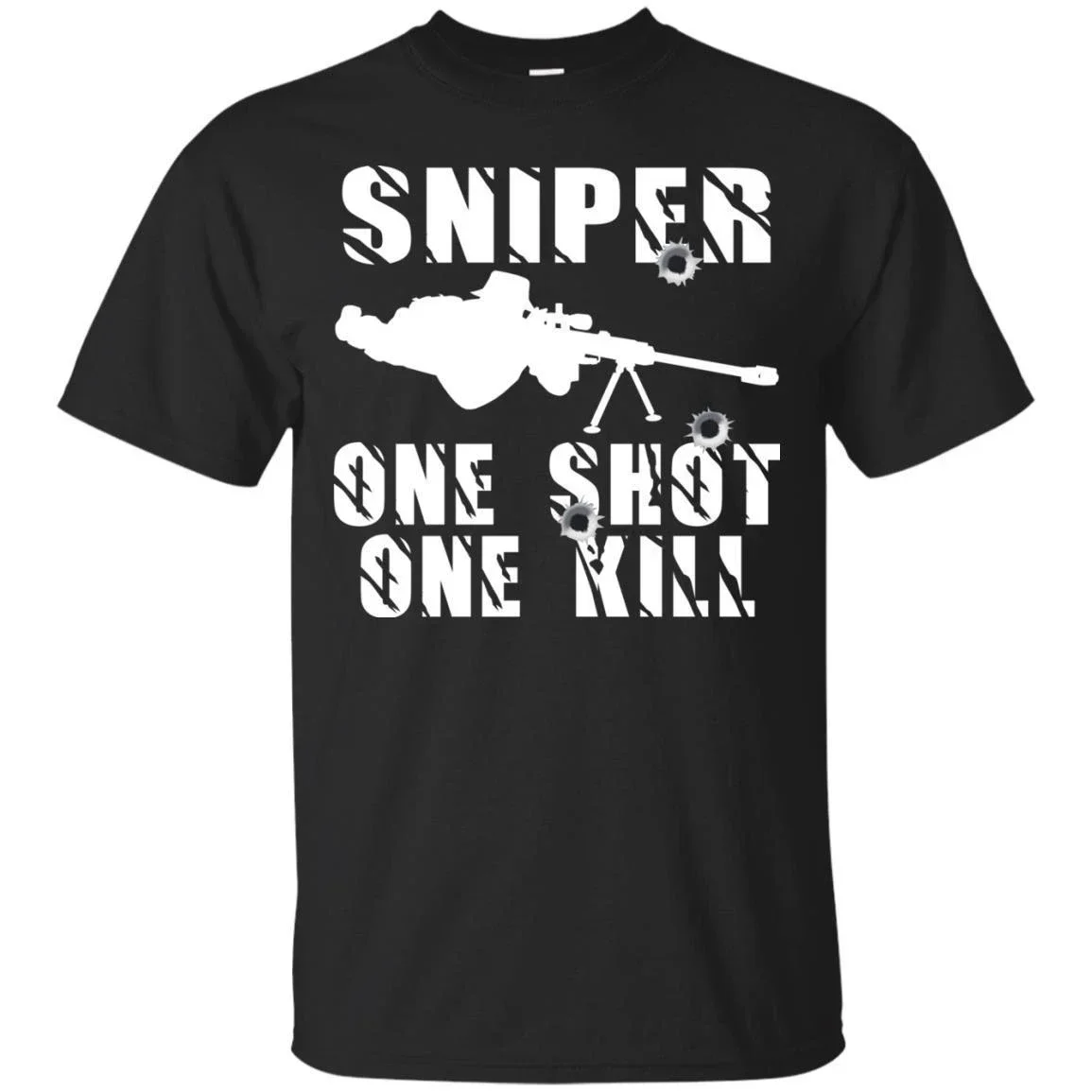 

One Shot One Kill Sniper Shoting Gamer T-Shirt 100% Cotton O-Neck Summer Short Sleeve Casual Mens T-shirt Size S-3XL