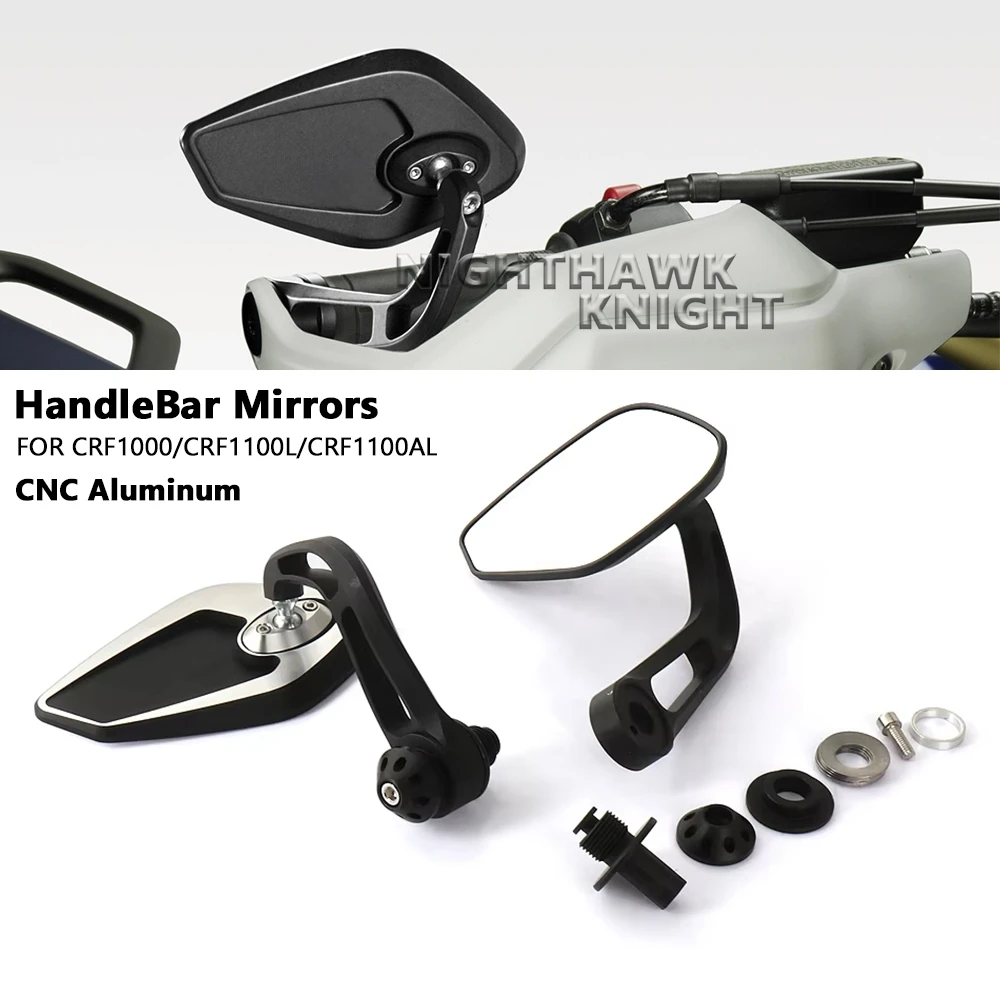 

For Honda CRF1100AL Africa Twin Standard CRF1000 CRF1100L Africa Twin Motorcycle Rear View Side Mirror Handle Bar End Mirrors