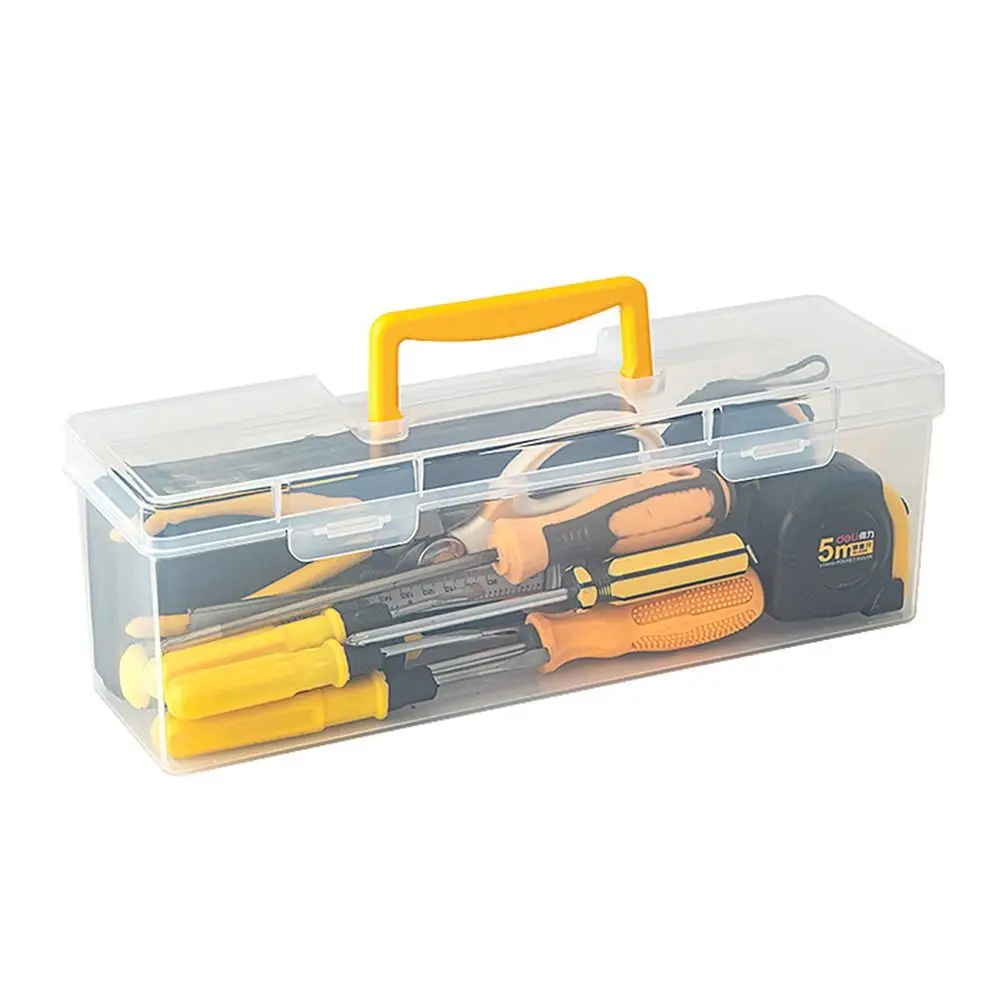 Transparent Hardware Tool Box Multifuntional Toolbox Plastic Parts Box Tool Organizer Household Tool Storage Box