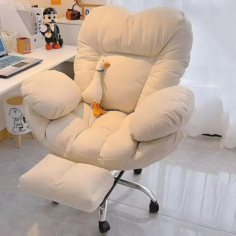 

Comfortable Lazy Office Chair Luxury Nordic Swivel Wheels Office Chair Relaxing Designer Sillas De Oficina Trendy Furniture