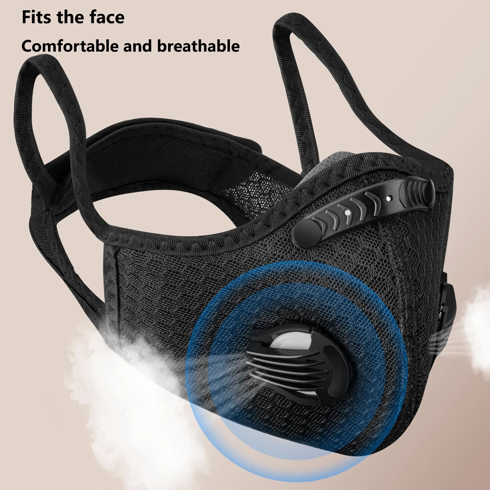 SHIZIWANGRI قناع وجه لركوب الدراجات رياضي قابل للغسل وقابل لإعادة الاستخدام مع قناع غبار مرشح قناع وجه للرجال باندانا مرشحات الكربون المنشط