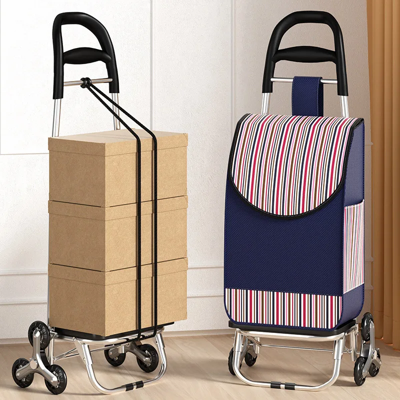 Carro de mano plegable con rueda de escalada, supermercado portátil para el hogar, comprar carrito de compras de comestibles para personas mayores, carrito de mano pequeño