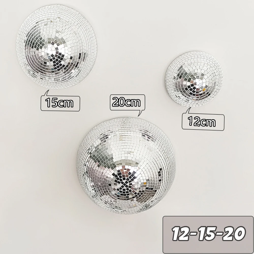 Muur Discobal Gespiegelde Ontwerpen Metallic Home Decor Spiegel Bal Decoratie Voor Bruiloft Discobal Halve Cirkel Thuis Muur Art