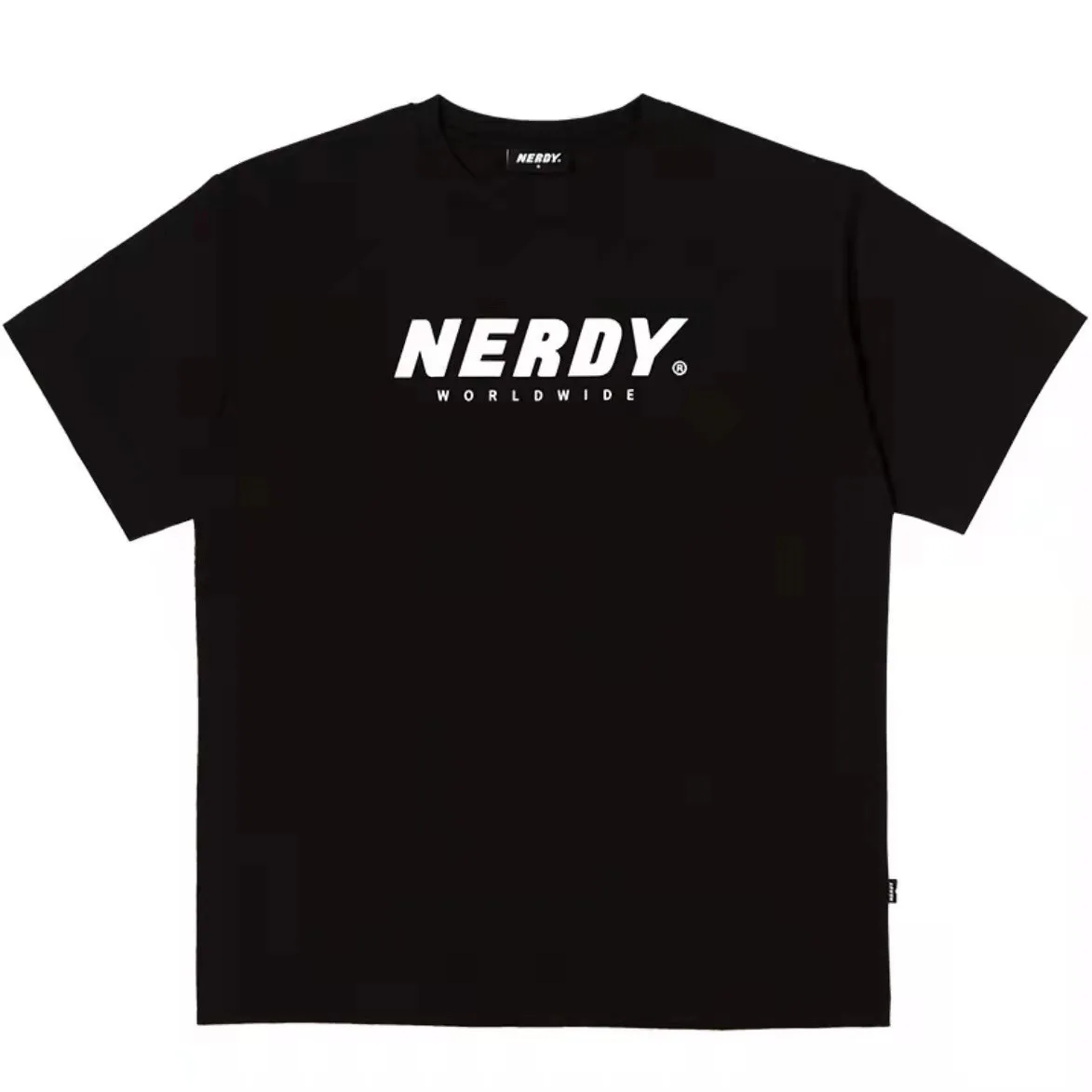 NERDY Korea Classic Avocado Green Fluorescent Green Summer Versatile Short-Sleeve Crew Neck T-Shirt for Men and Women