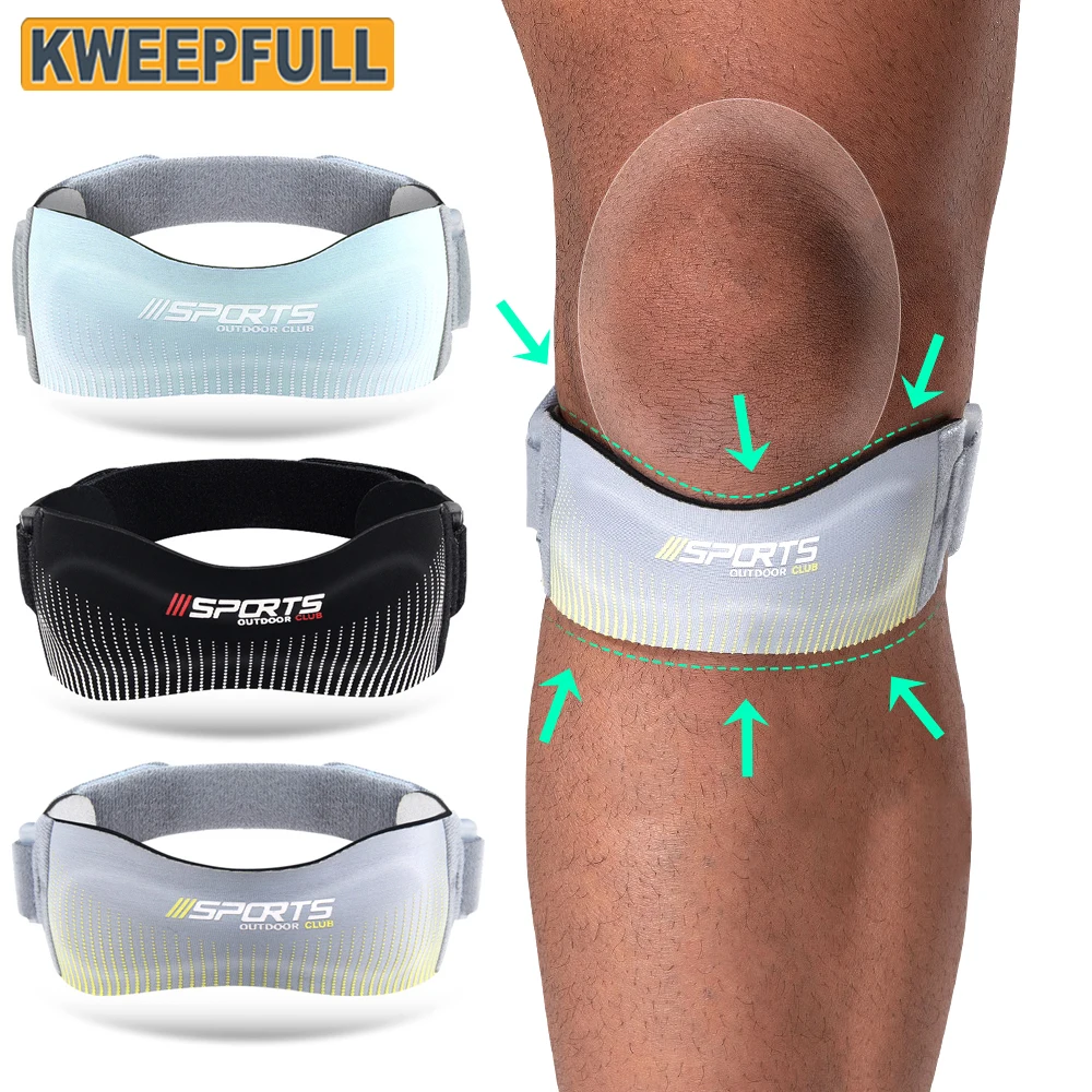 1 Stück Patella-Kniebandage, verstellbare Kniebandage für Springerknie, Schmerzlinderung bei Sehnenentzündungen, Knieunterstützung für Laufen, Basketball