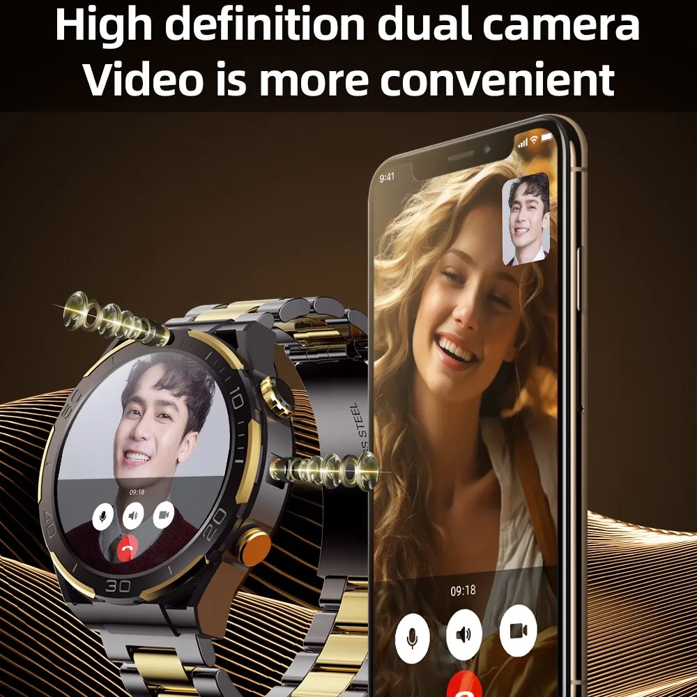 T7 4G Смарт-часы 6G + 128G с большой памятью MTK6762 Процессор 1,6-дюймовый двойной камерой Android 10 Смарт-часы с SIM-картой