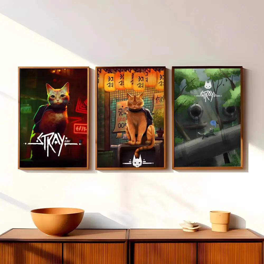 Video Game S-Stray Poster Modern And Elegant Wall Stickers For Home Decor Living Room Dormitory Wall Art
