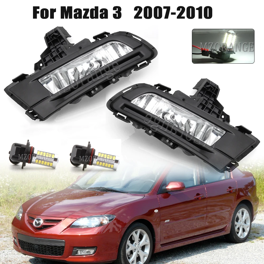 

LED Fog Lights For Mazda 3 BK Axela 2007 2008 2009 Fog Light Headlight Fog Lamps LED CAR LIGHT accessories body kit