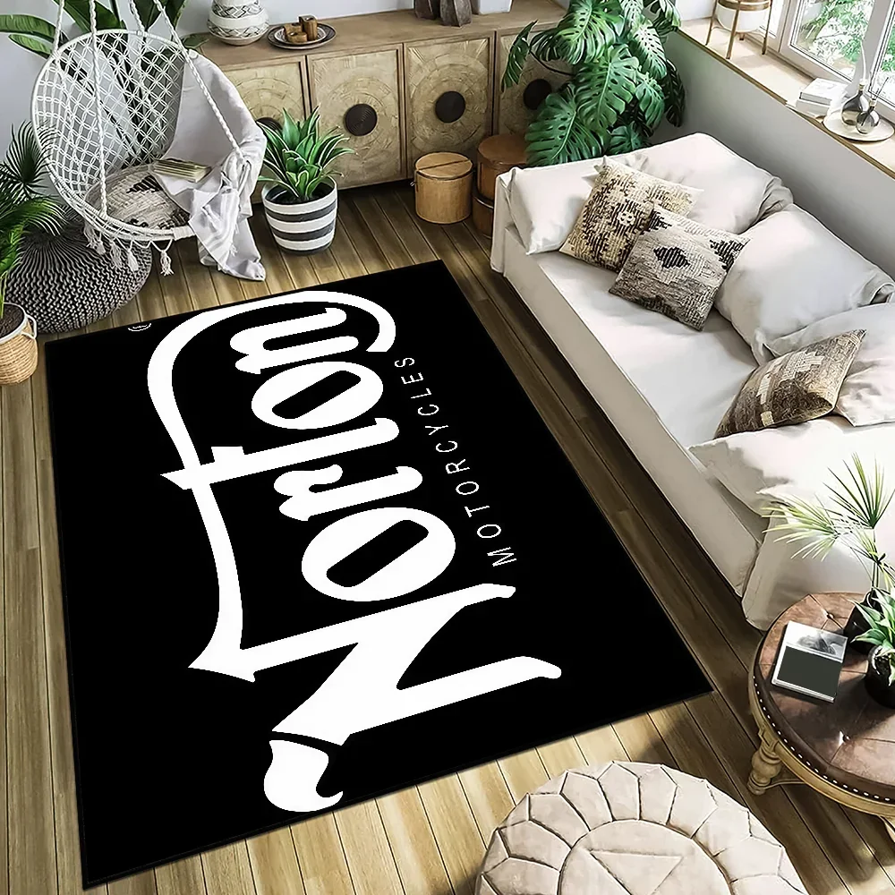

small carpet Anti-Slip Kitchen motorcycle Bedroom Handmade Tufted Rug LOGO Carpet Living Room NORTON Entrance Decoration