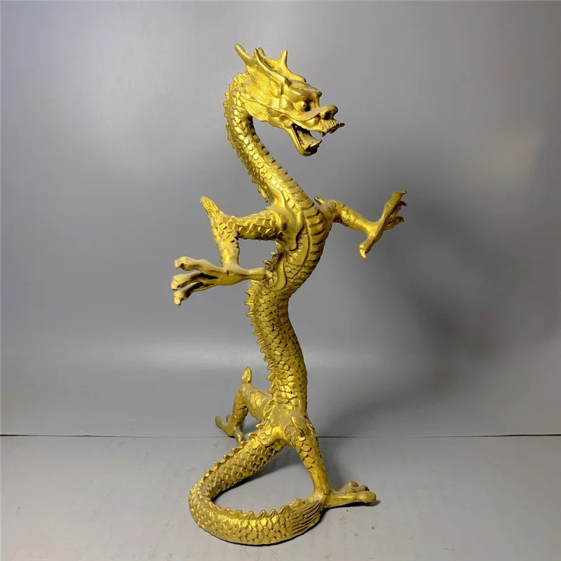 Guyunzhai Brass Xianglong Dragon Ornaments Zodiac Dragon Yuan Baolong Home Office Furnishings