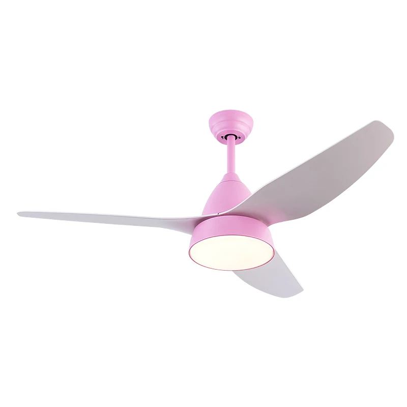 Girls' Room Macaron 52-Inch Ceiling Fan with Illuminator 6-Speed Remote Control Ideal for Living Room or Bedroom Ceiling Fan