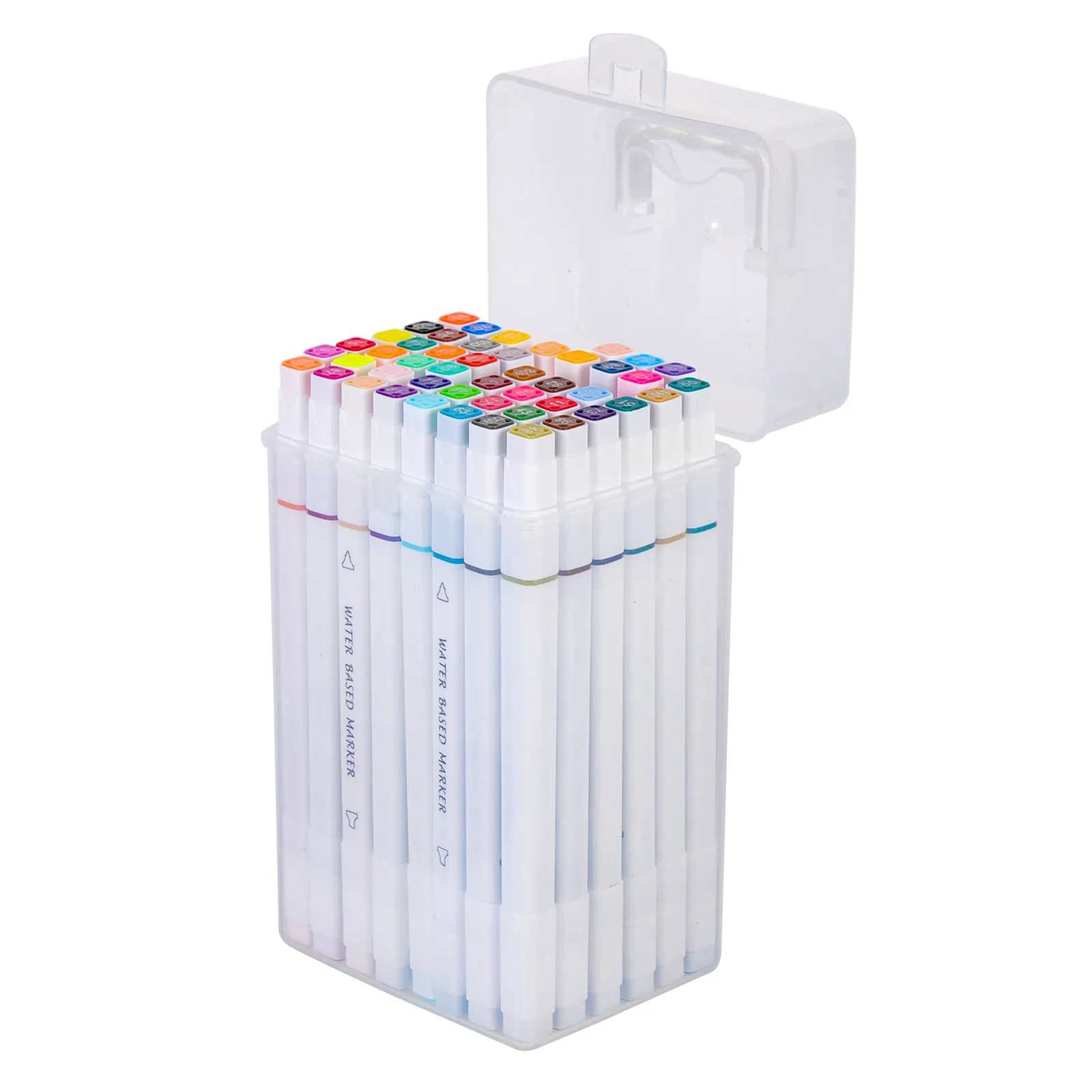

Набор из 48 безопасных маркеров с двойным наконечником для рисования и раскрашивания, многофункциональные художественные маркеры для офиса и творчества