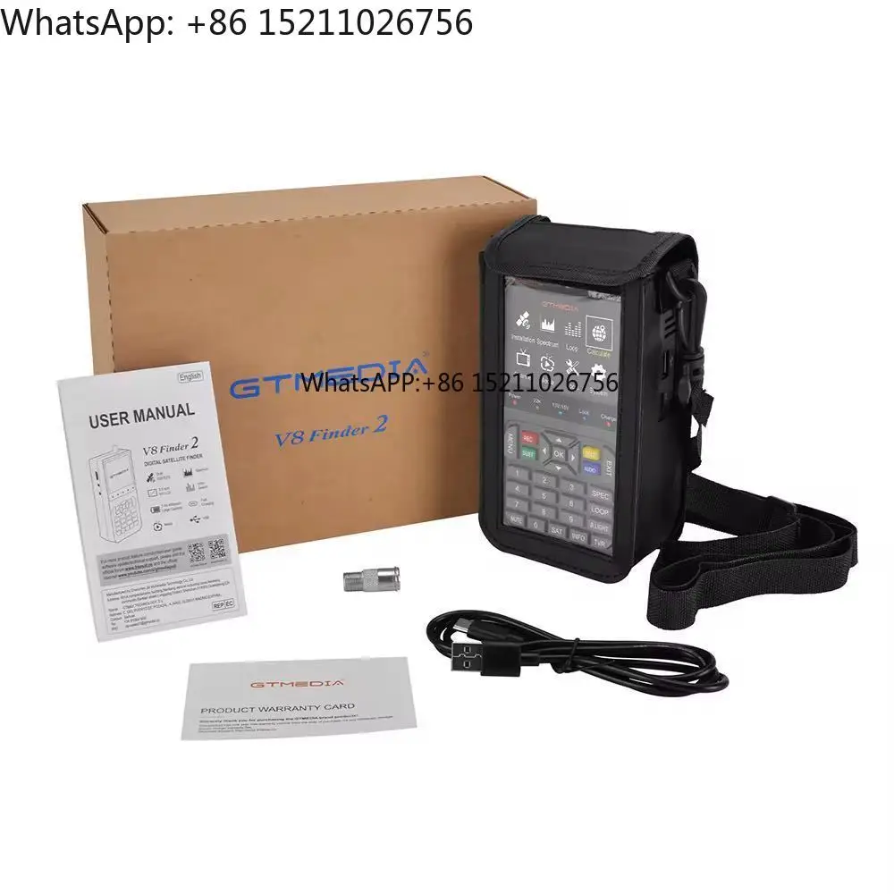 

Hot Sale Russia Satellite Finder 3.5" LCD Satellite Finder Signal Meter Built-in Battery 1080P GTMEDIA V8 Finder 2 with Bag