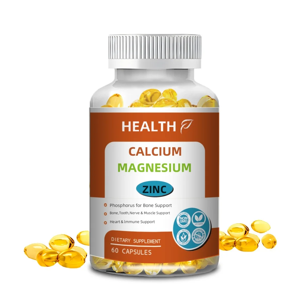 3-IN-1 Calcium Magnesium&Zinc Capsule Vitamin D3 Bones&Teeth Daily Easily Absorbed Minerals Supplement Dietary Fitness images - 6