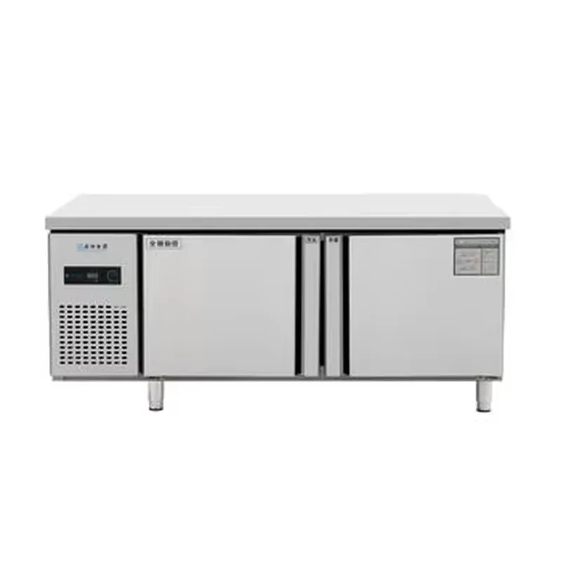 2026 New Fresh-keeping Merchandiser Refrigerator Commercial Dual Temperature Freezer Flat Cooling Operation Table 304