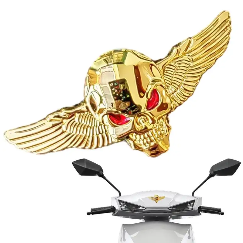 Angel Wings Car Decal 3D Metal Skeleton Car Emblem Decoration Sticker Metal Auto Emblem Fashionable Car Badges Stickers For