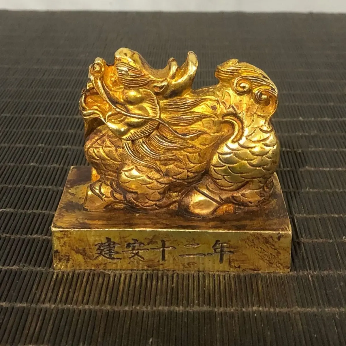 kylin Beast Seal Stamp Ornament Decoration Tea Pet Figurines Desk Decor Accessories