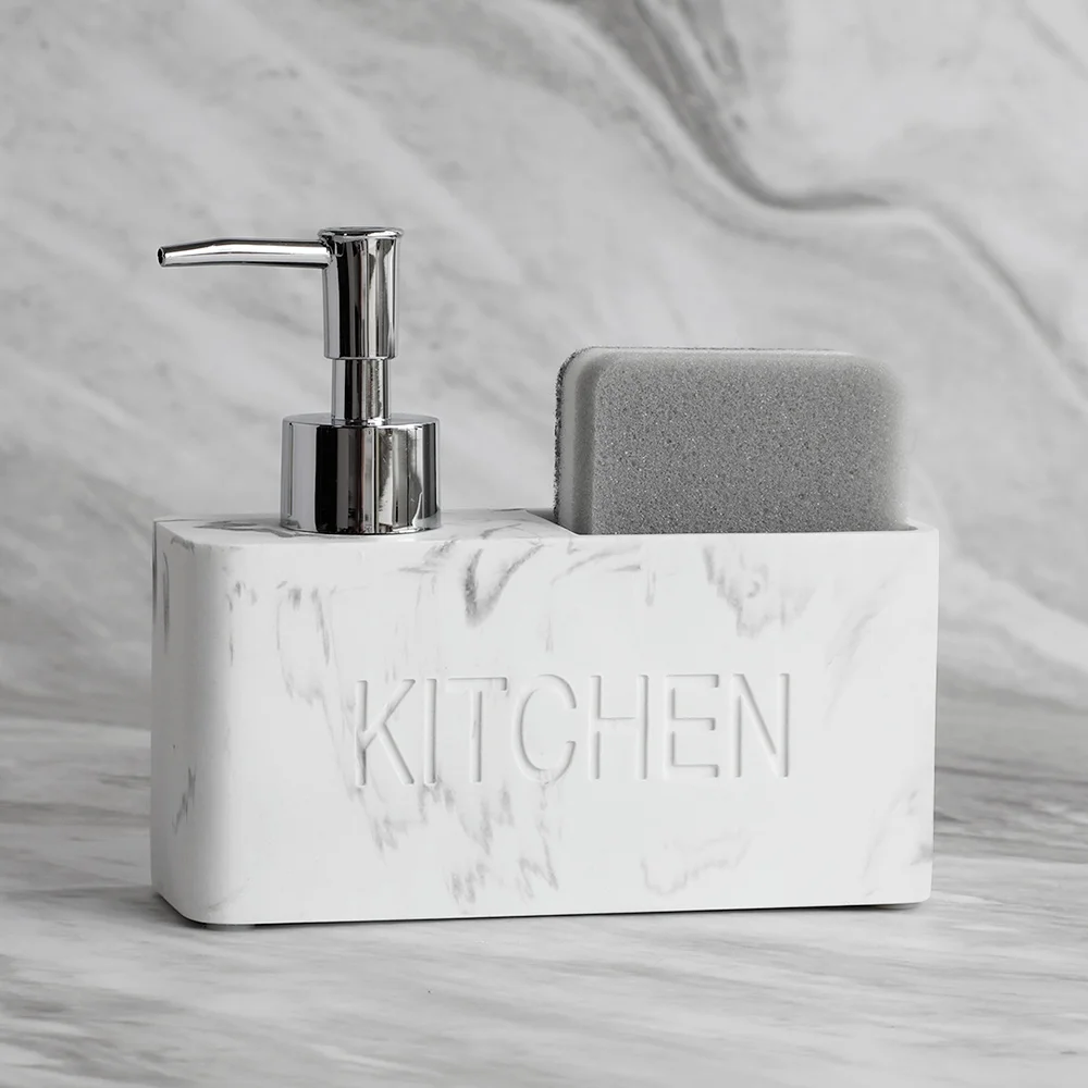 

Modern kitchen accessories Soap Dispenser Set Liquid hand soap dispenser pump bottle brushes Holds and Stores Sponges Scrubbers