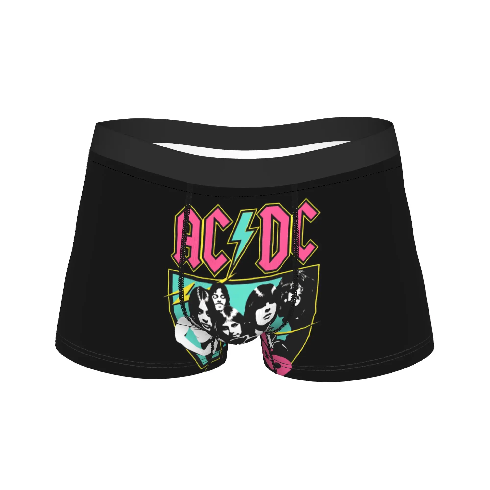 

Rock Heavy Metal AC DC Underwear Men's Underpants Print Comfortable Boxer Shorts Quality Shorts Briefs Plus Size