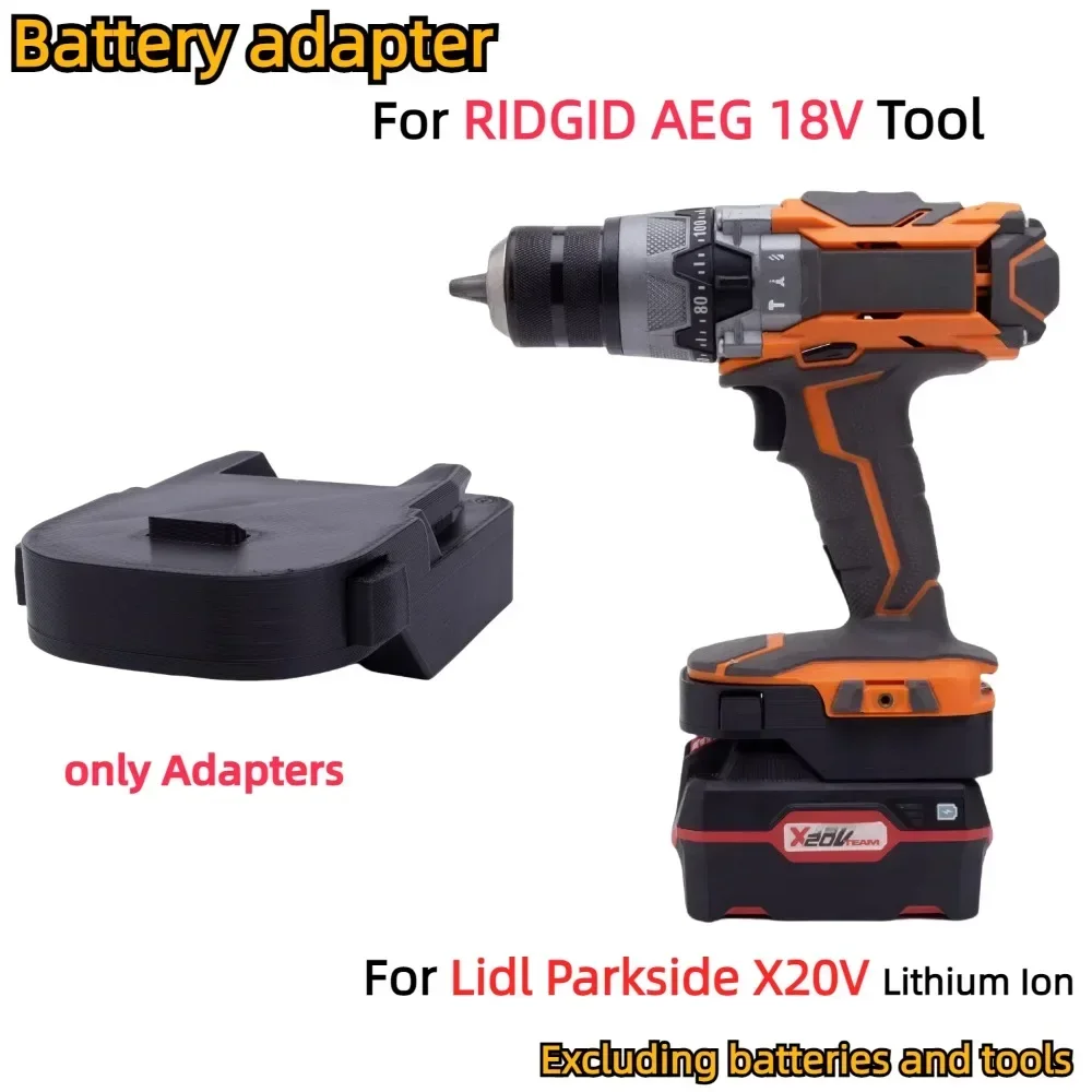 For Lidl Parkside X20V Lithium Ion for RIDGID AEG 18V Cordless Drill Tools Accessory Battery Adapter/Converter（Adapters Only）