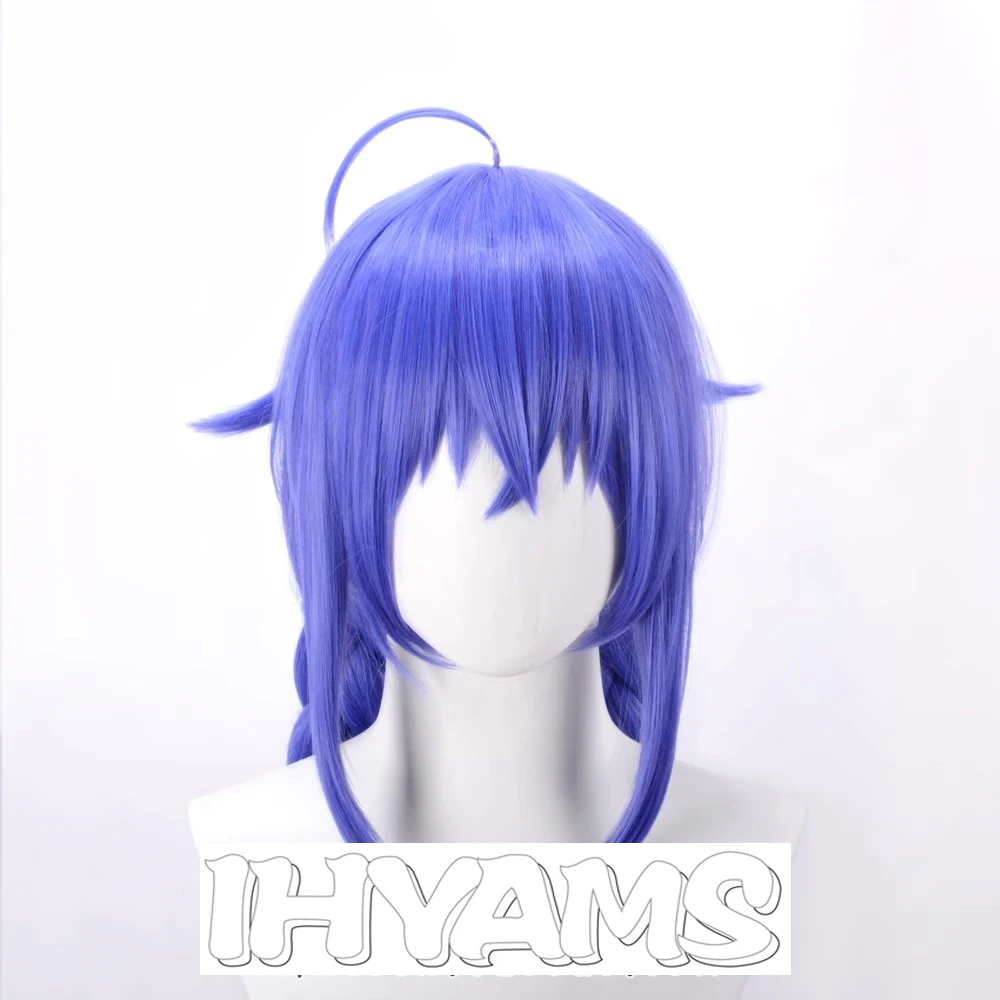 110 cm blauw paars gemengde lange dubbele vlechten Roxy pruiken hoge temperatuur vezel synthetisch haar cosplay pruiken