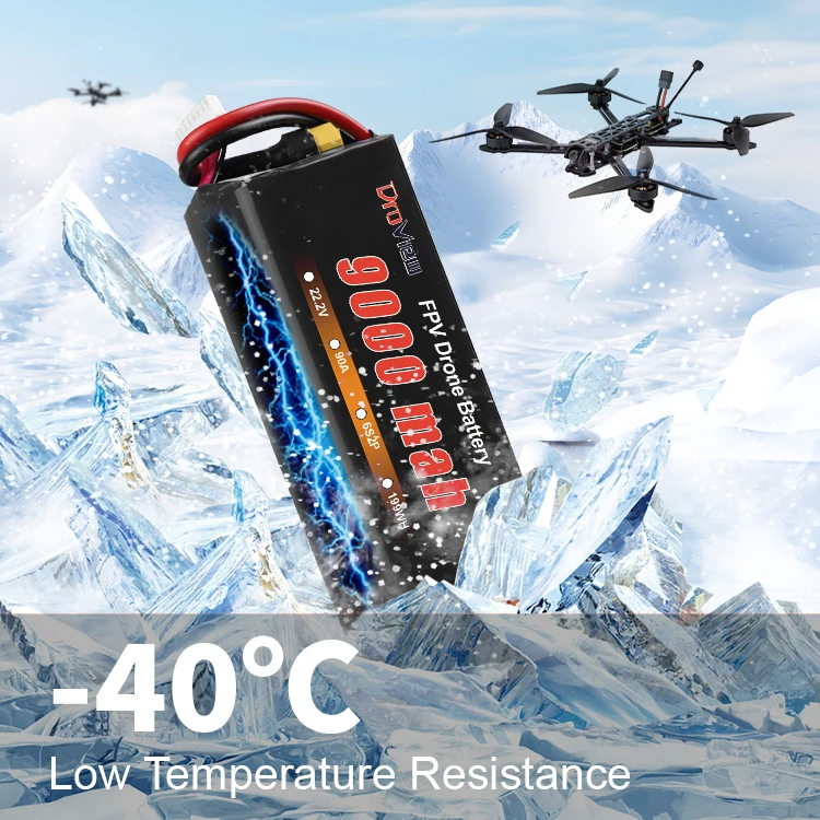 INR21700 P45B A3 6S2P 22.2V 9000MAH Molicel Battery Pack  Low Temperature Resistant Rechargeable UAV Lipo Battery for FPV Drone