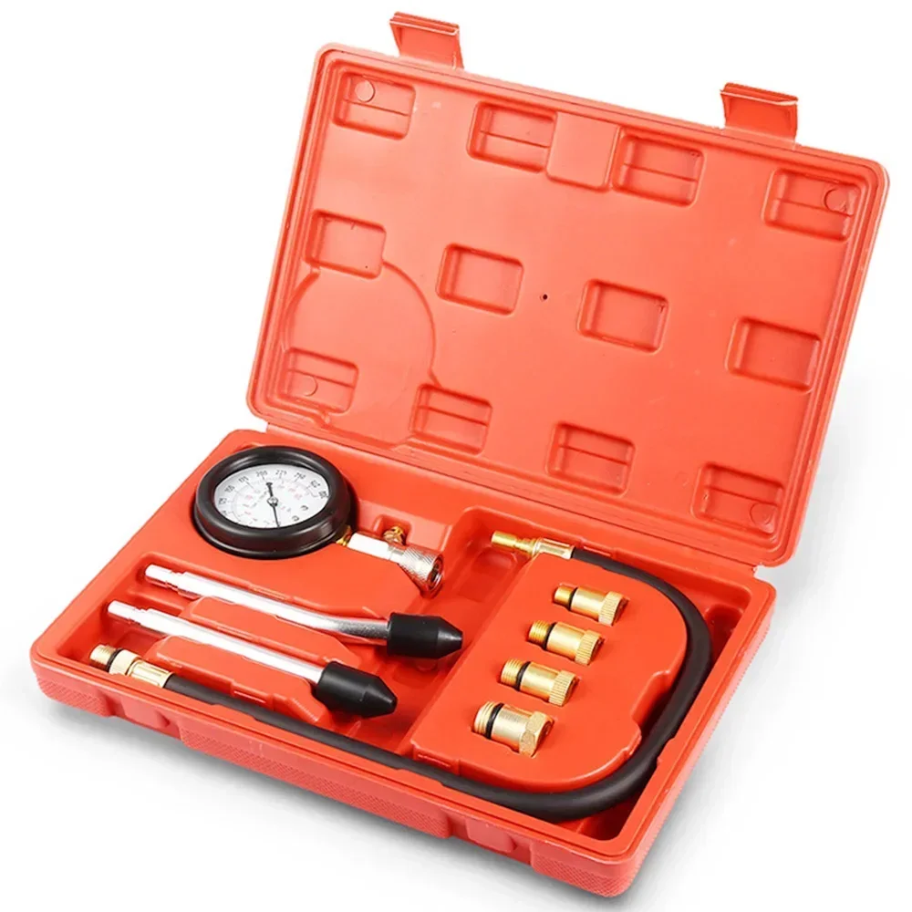 0-300psi Gasoline Engine Compression Tester Auto Petrol Gas Engine Cylinder Automobile Pressure Gauge Tester Automotive Test Kit