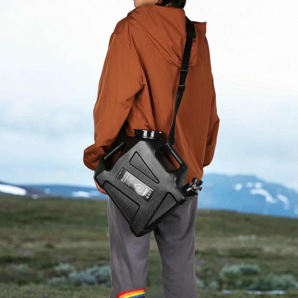 

12L Portable Camping Water Jug No Leakage Water Storage Tank with Spigot Emergency Water Tank for Outdoor Hiking Camping Picnic