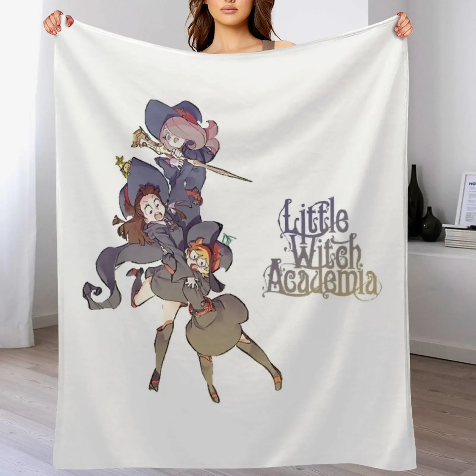

Little Witch Academia Throw Blanket Shaggy Furry Soft Blanket for Bedroom Living Room