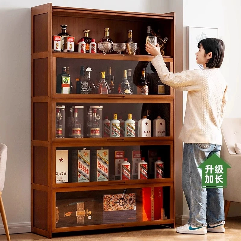 Display Cabinet Bookshelf Organizer Storage Living Room Cabinets Furniture Crack shelves Muebles Vitrina Gabinete Armoire Repisa