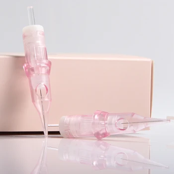 10pcs 일회용 영구 화장 cartucho 문신 agujas 파라 문신 문신 바늘 카트리지 눈썹 립 문신 바늘