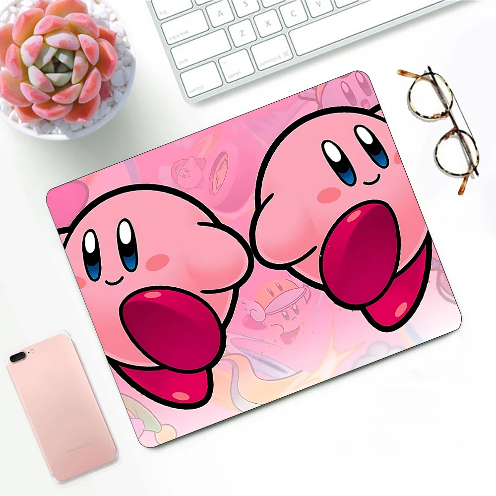 แผ่นรองเม้าส์ขนาดเล็กลายเกม Pink Star K-kirbys แผ่นรองเมาส์สำหรับเล่นเกมส์ XS สำหรับเล่นเกม PC แผ่นรองเมาส์สำหรับออฟฟิศและเดสก์ท็อป
