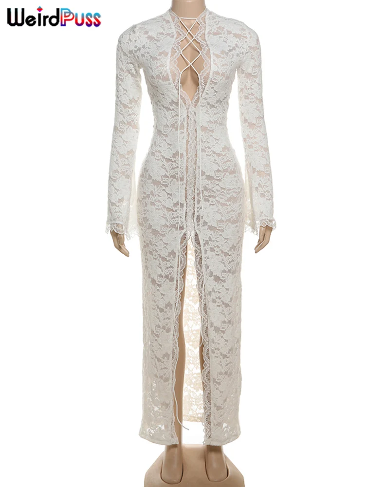 ชุดเดรสคอวีลึกปักลายแปลกๆคอวีลึกเซ็กซี่สำหรับชุดเดรสมีระบายสตรีทแต่งพู่กลีบดอกไม้