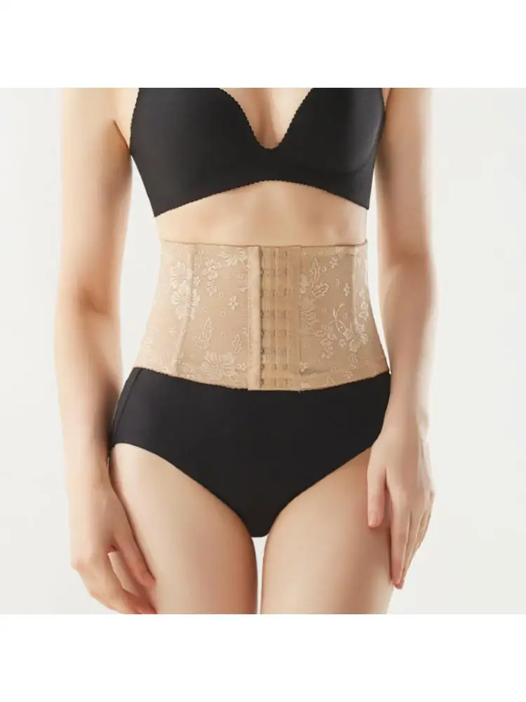 Women Postpartum Abdominal Belt Very Practical Beautiful Band Repair Lace Mesh Thin Body Shaping Buckle Adjustable Waist Closure