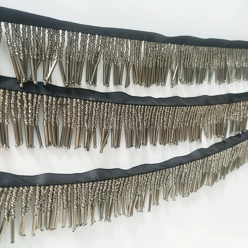 Very Thick 3.5-4cm Wide Beaded Fringe, 14 Different Colors, Custom Colors, Dress Lampshade Bead Fringe