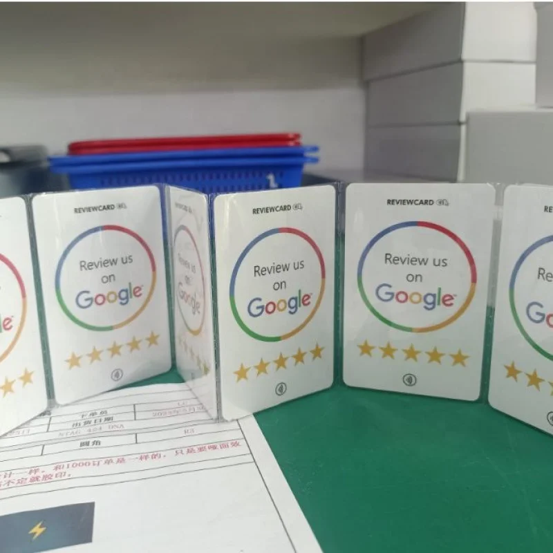 

Custom Free Printing Plastic Pvc Contactless Name Qr Business Nfc Visiting Card Chip Programmable Google Review NFC Card