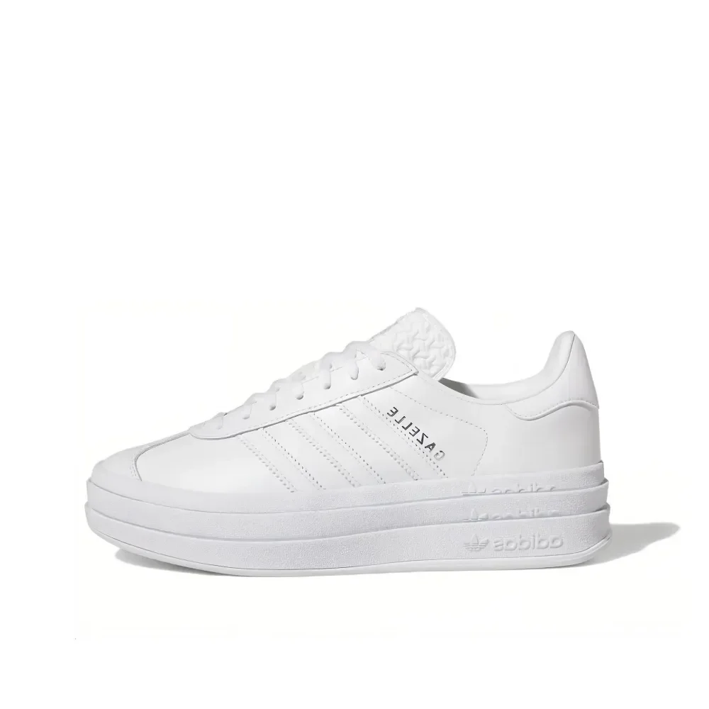 Adidas GAZELLE BOLD Comfortable versatile fashion low-top board shoes women's casual shoes casual pure white