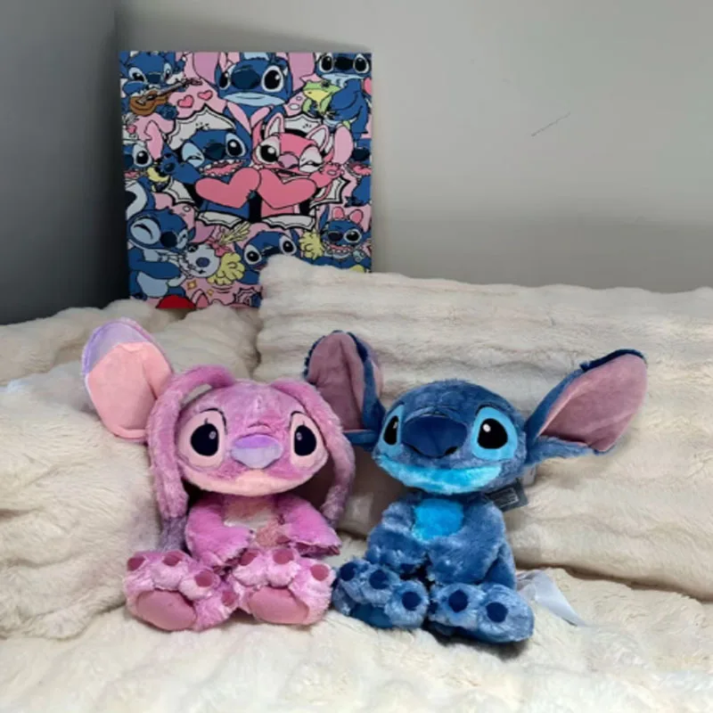 

Новинка 2026: Плюшевая кукла Лило и Стич, милая детская игрушка-антистресс, аниме-игрушка для сна с музыкой и светом, розовый Стич, подарки для детей