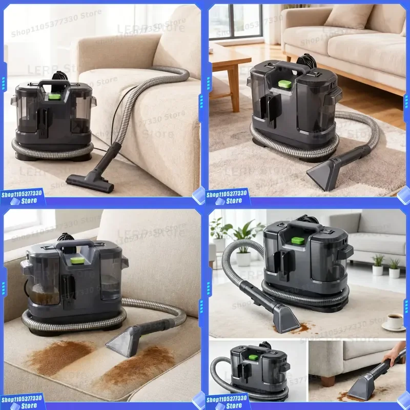 Portable Fabric Cleaner High Performance Quick Cleaning Vacuum for Carpet Sofa Interiors Efficient Dust Removal Tool for Home