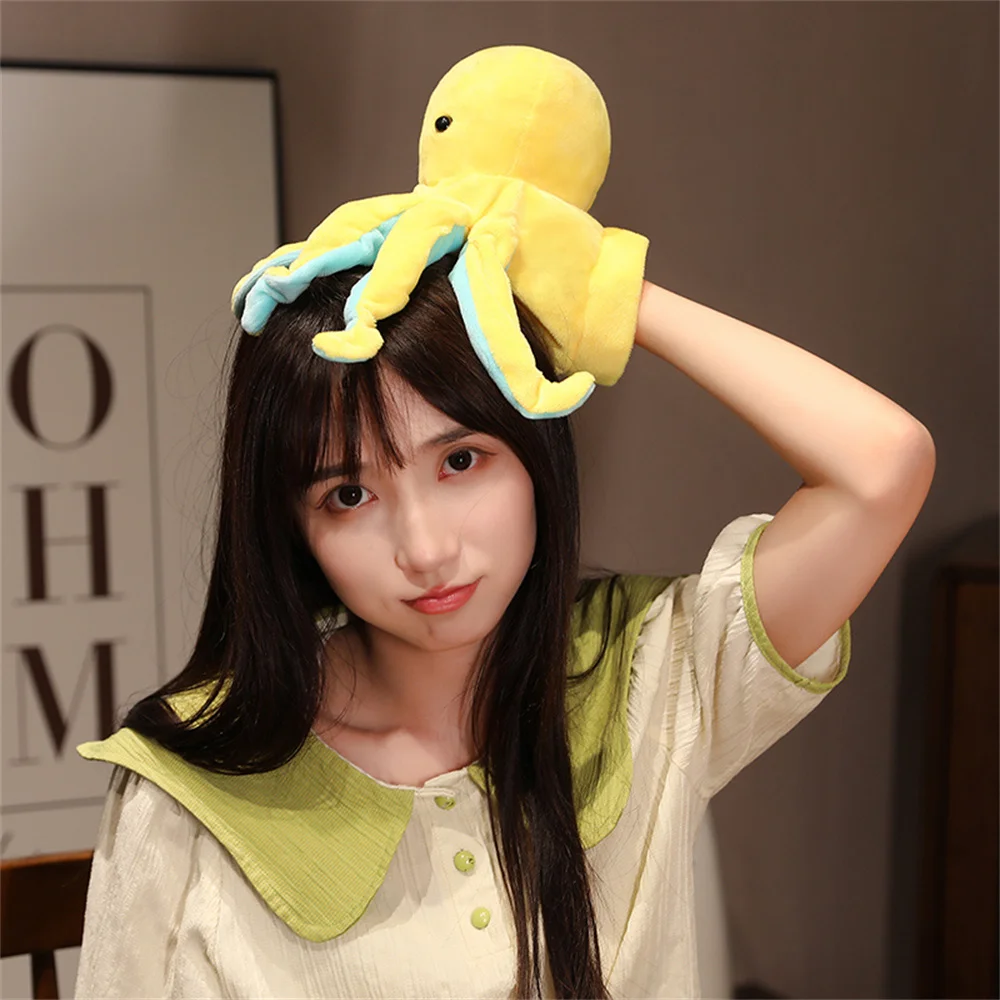 Stuffed Plush Animals Toys Hand Finger Story Puppet Kawaii Octopus Penguin Clown Fish Dolls Educational Toys Kids Birthday Gift