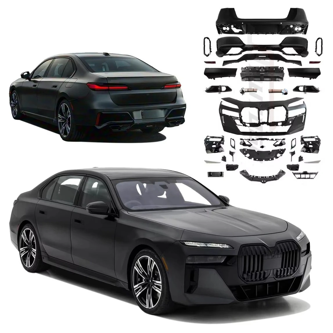 Auto Modification Conversion Retrofit Body Kit for BMWs 7 Series G70 2023-2026 Upgrade to M-Tech MT M760 Bumper Assembly