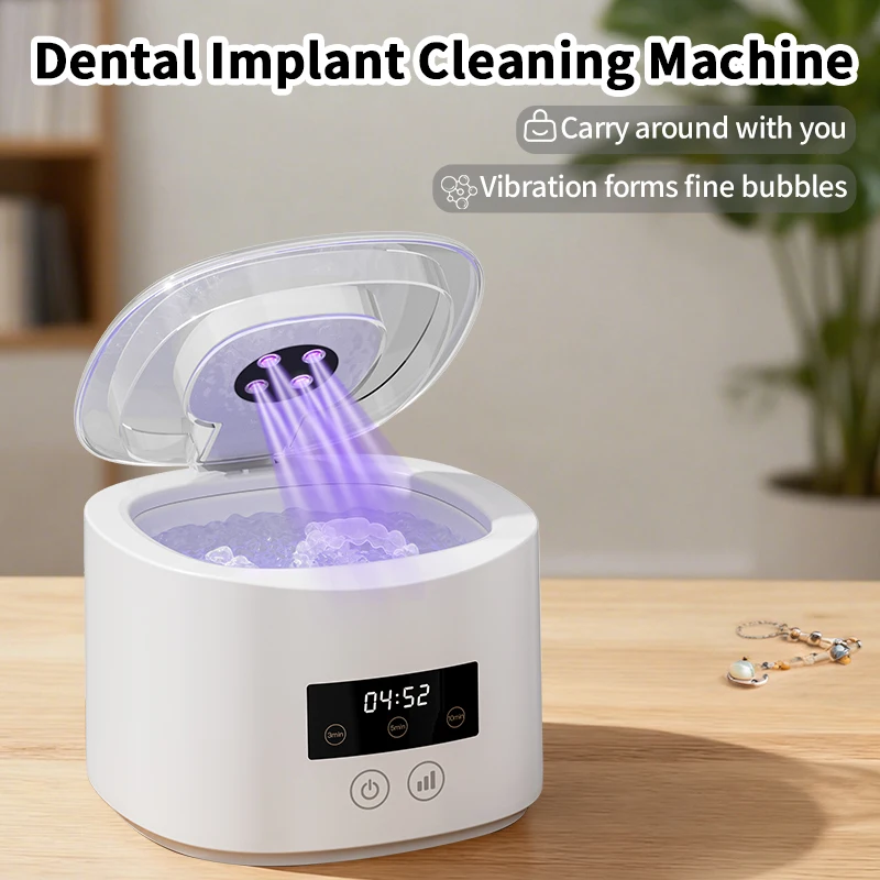 Portable High-Frequency Vibration denture Cleaning Machine, USB Powered, for Jewelry, Eyeglasses, Watches, Home Use