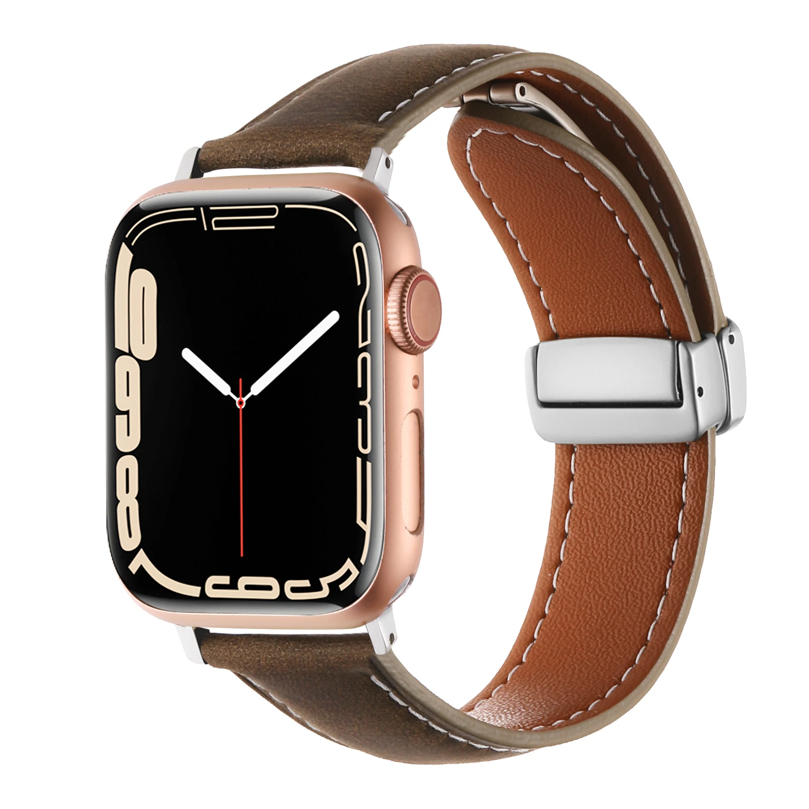 Genuine Leather Watch Strap Watchband For Apple Watch Band 49mm 44mm 40 45 mm 42 41mm Series 9 8 7 6 Ultra 2 Ultra Bracelet