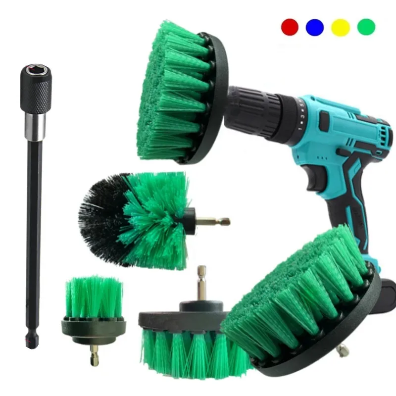 1/3/4pcs Electric Drill Cleaning Brush Electric Cleaning  Tool Car Beauty Electric Drill Brush Bathroom Kitchen Cleaning Tool