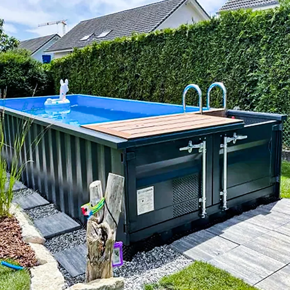 Custom Modular Container Swimming Pools, 20ft/40ft, Above-ground/underground Models