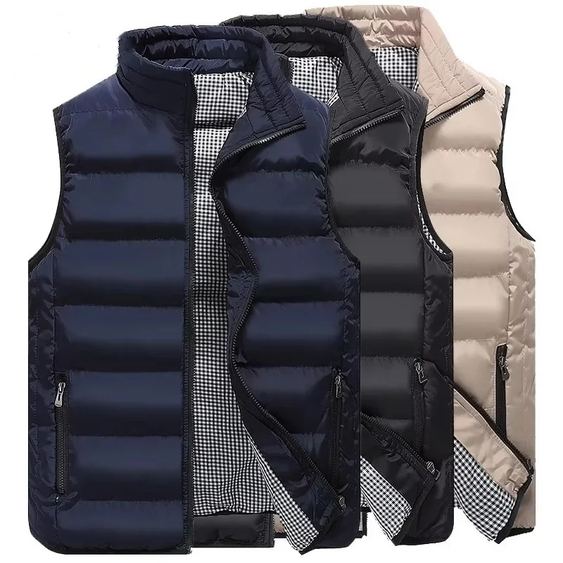 

Autumn and Winter Men's Embroidered High-quality Cotton Vest Jacket, New Luxury, Casual, Comfortable, Sleeveless Warm Down Jacke