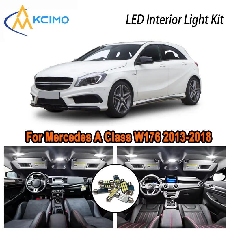 

Premium Bright LED Interior Light Kit for Mercedes-Benz A Class W176 2013-2018 Dome Map Trunk Car Lamps with Canbus No Error